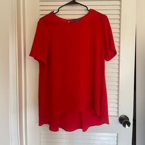 Vince Camuto Red Flutter Sleeve Blouse